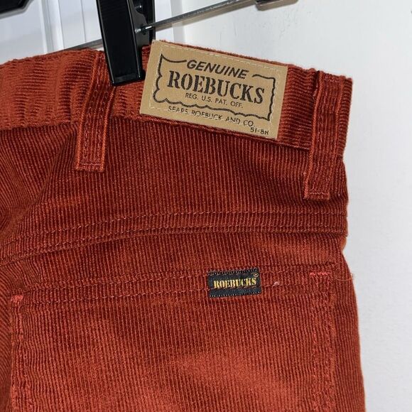 Vintage SEARS ROEBUCKS Men's Corduroy 5 Picket Workwear Utility Retro Pants 33 - Picture 4 of 6